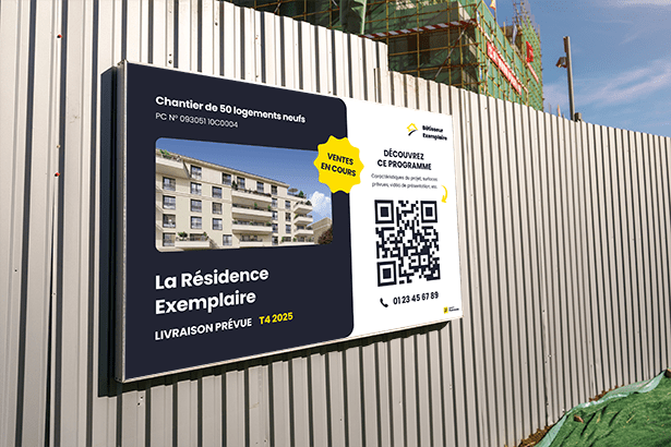 panneau de chantier numérique
