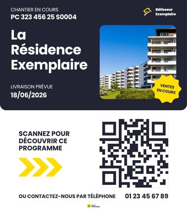 panneau de chantier publicitaire
